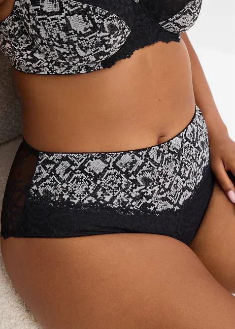 Culotte maxi &agrave; mesh imprim&eacute;, bonprix