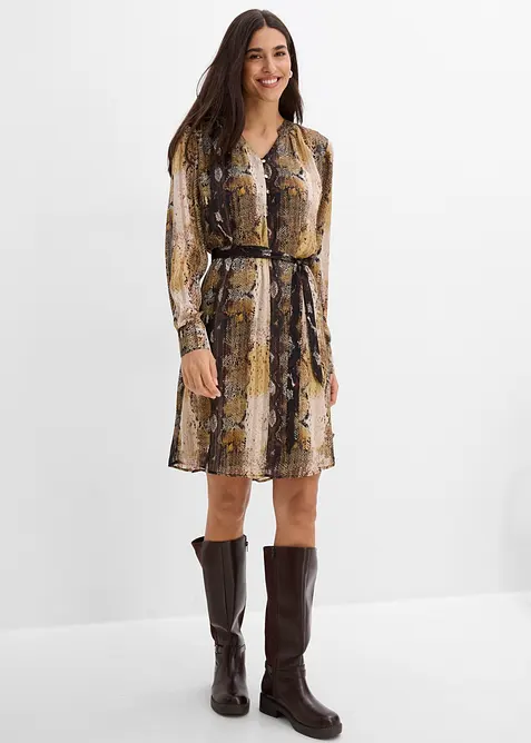 Chiffonkleid mit Glitzerf&auml;den, bonprix