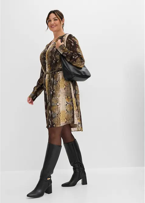 Chiffonkleid mit Glitzerf&auml;den, bonprix