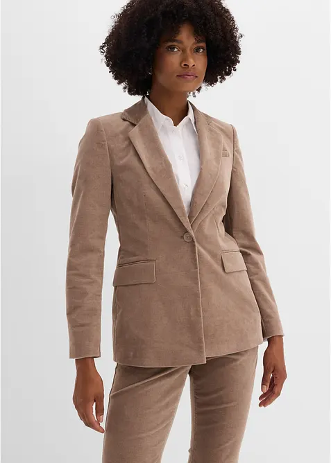 Blazer en velours c&ocirc;tel&eacute;, bonprix