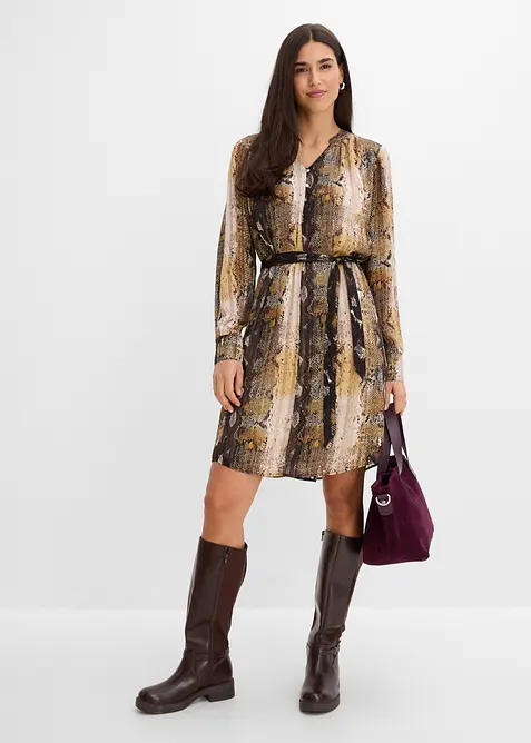 Chiffonkleid mit Glitzerf&auml;den, bonprix