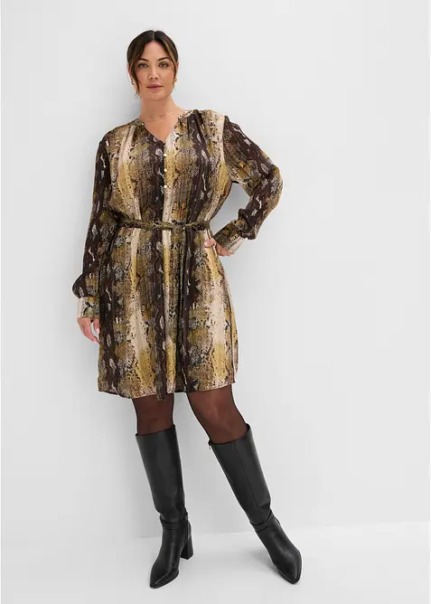 Chiffonkleid mit Glitzerf&auml;den, bonprix