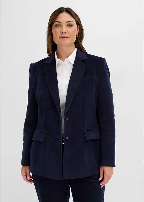 Blazer en velours c&ocirc;tel&eacute;, bonprix