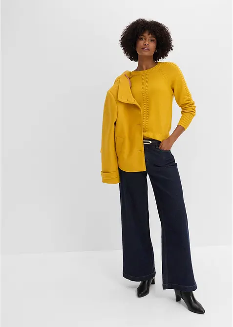 Fledermaus-Pullover mit Viskose-Anteil, bonprix