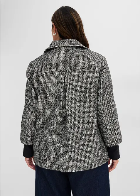 Cabanjacke in Tweedoptik mit Strickstulpen, bonprix