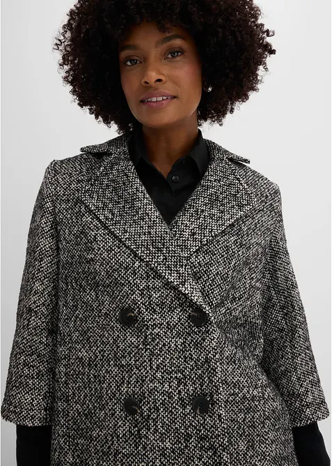 Veste caban avec manchettes en maille, bonprix