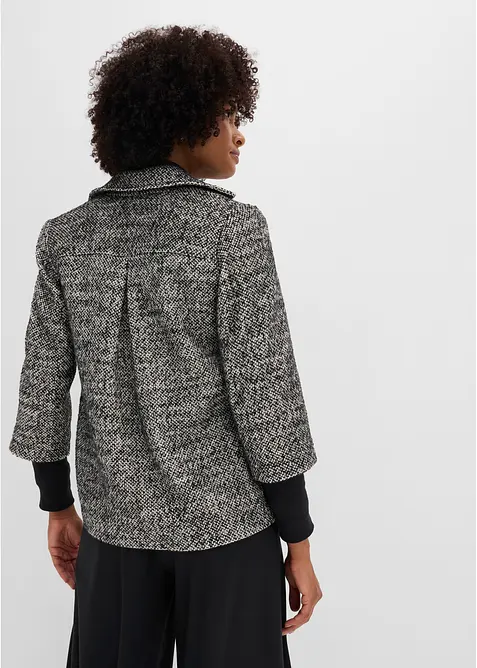 Veste caban avec manchettes en maille, bonprix