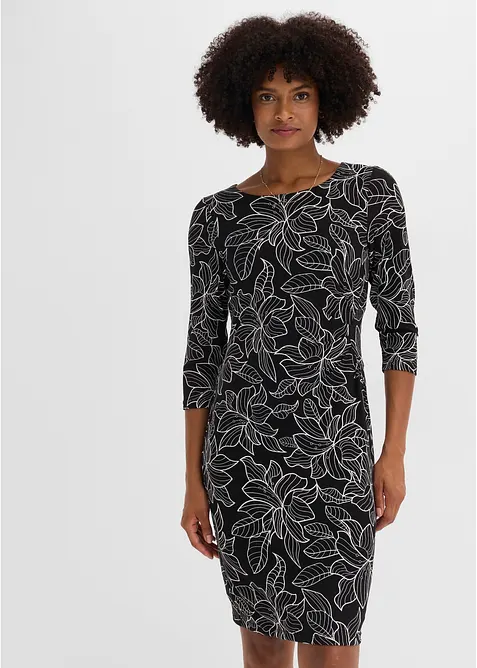 Jerseykleid mit Blumen-Design, bonprix