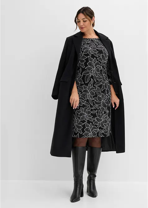Jerseykleid mit Blumen-Design, bonprix