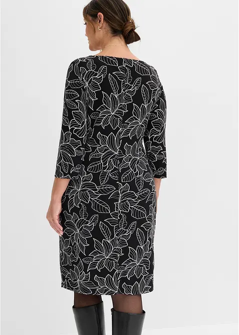 Jerseykleid mit Blumen-Design, bonprix