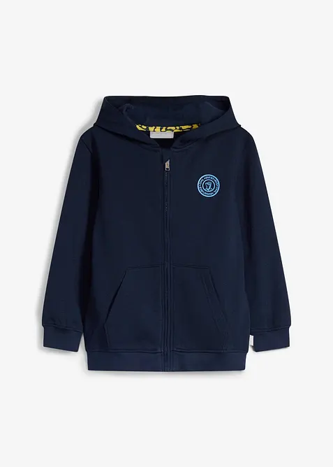 Sweat zipp&eacute; &agrave; capuche Lurchi en coton doux, Lurchi