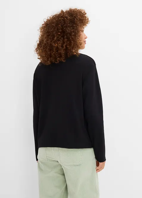 T-shirt manches longues en coton m&eacute;lang&eacute; &eacute;pais, bonprix