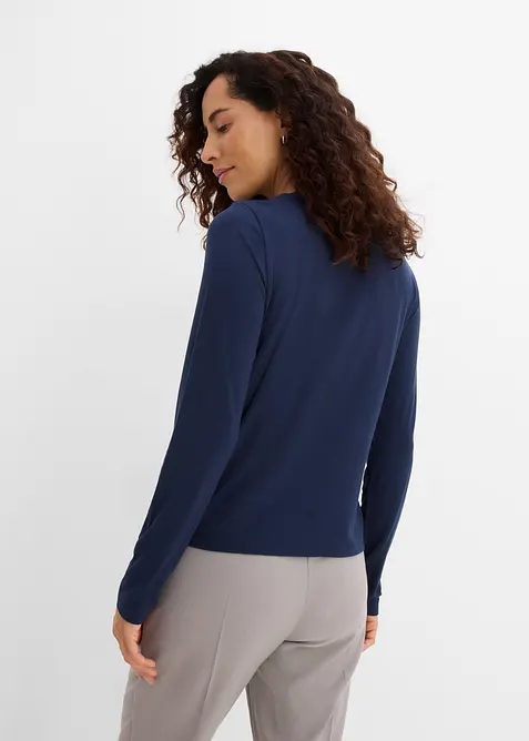 Langarmshirt aus elastischem Viskose-Mix, bonprix