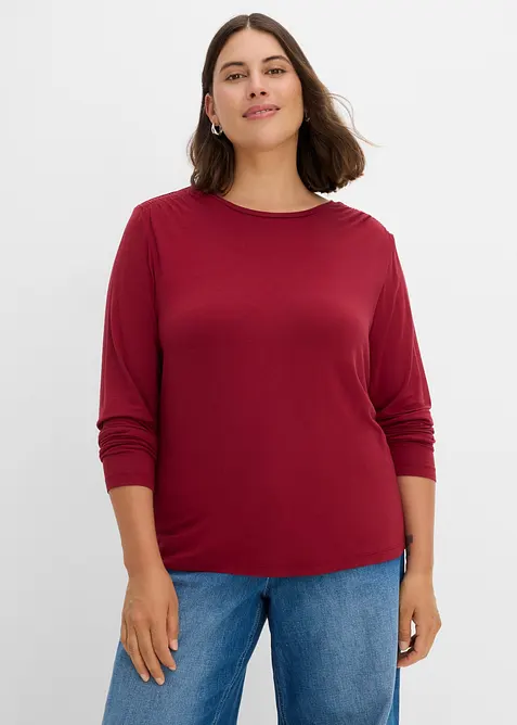 T-shirt manches longues en viscose extensible, bonprix
