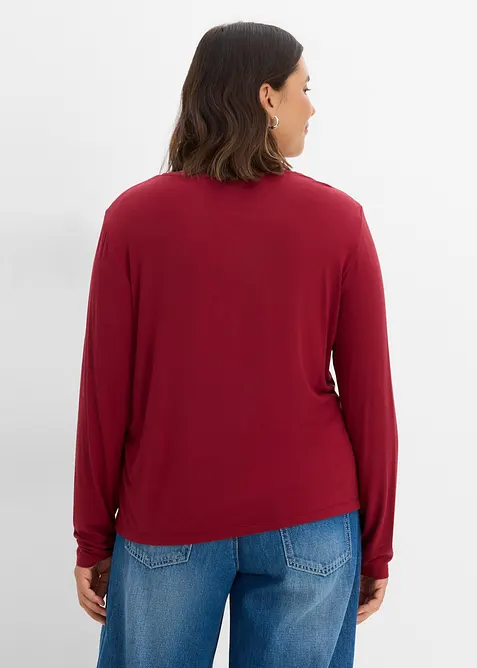 T-shirt manches longues en viscose extensible, bonprix