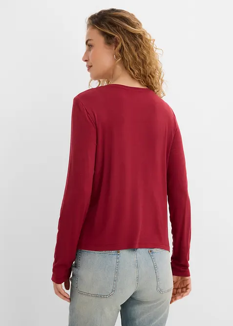 T-shirt manches longues en viscose extensible, bonprix