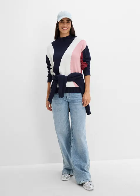 Pull en coton m&eacute;lang&eacute;, bonprix