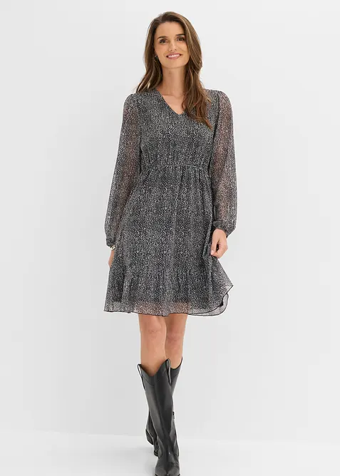Jerseykleid aus feinem Mesh, bonprix
