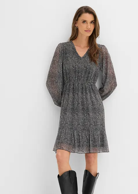 Jerseykleid aus feinem Mesh, bonprix