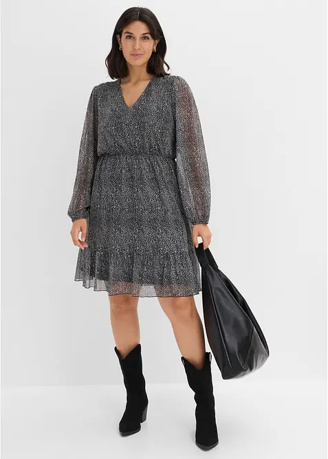 Jerseykleid aus feinem Mesh, bonprix