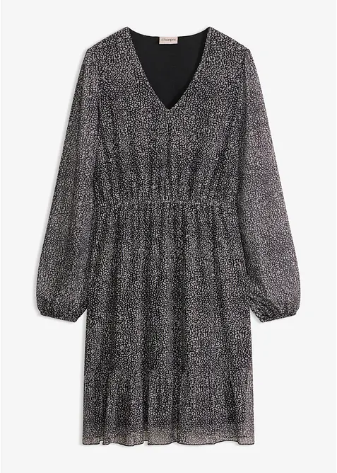 Jerseykleid aus feinem Mesh, bonprix