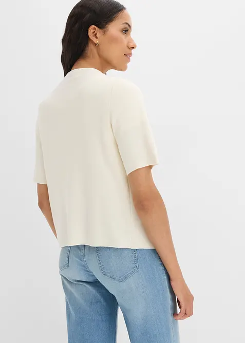 Gilet en maille de coton m&eacute;lang&eacute;, bonprix