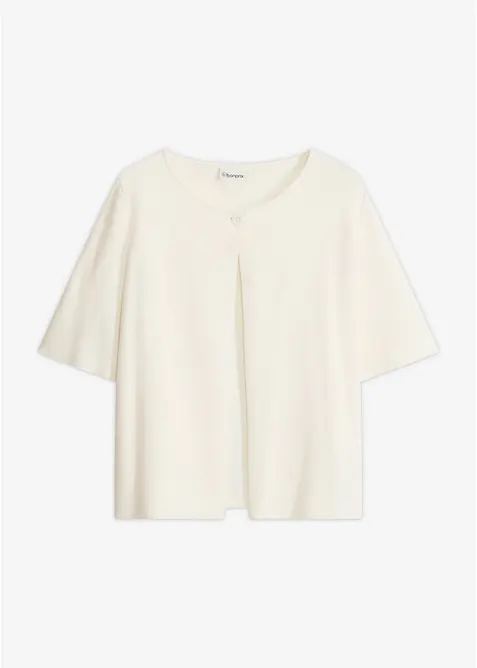 Gilet en maille de coton m&eacute;lang&eacute;, bonprix