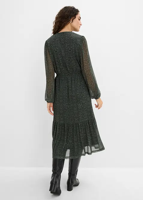 Jerseykleid aus feinem Mesh, bonprix