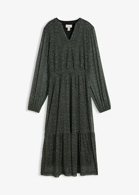 Jerseykleid aus feinem Mesh, bonprix