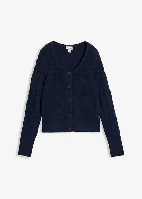 Ajour-Strickjacke, bonprix