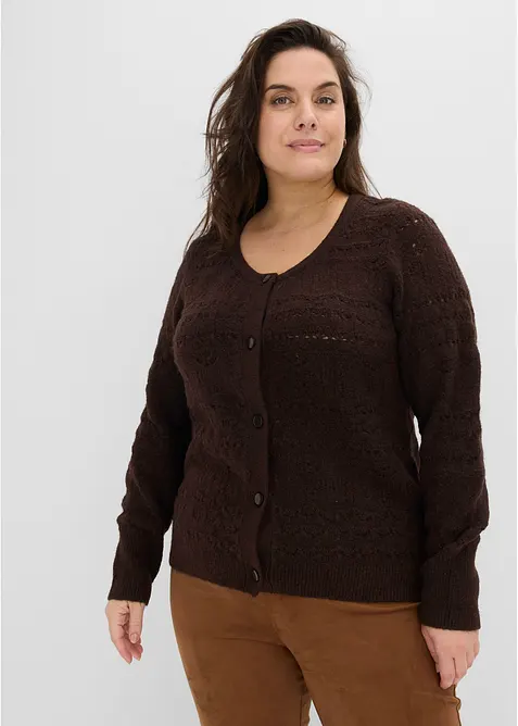 Ajourjacke mit durchgehender Knopfleiste, bonprix