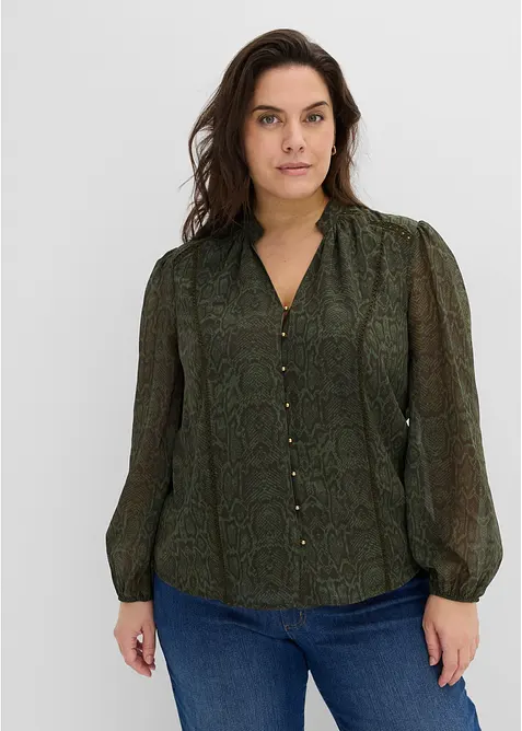 Bluse mit Spitzenverzierung, bonprix