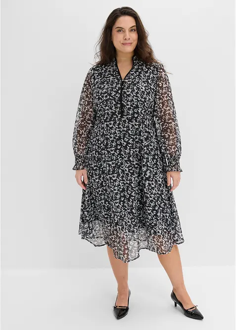 Midikleid mit asymmetrischem Saum, bonprix
