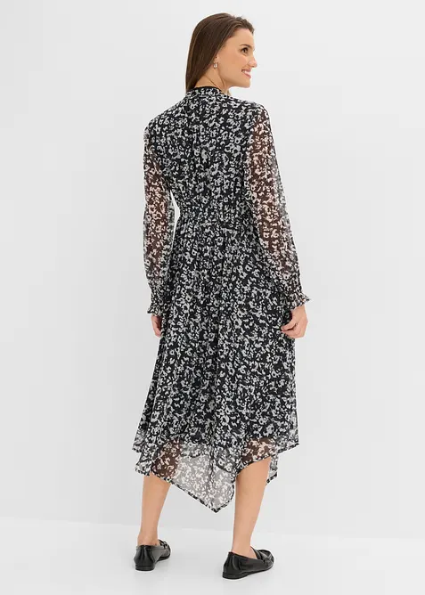 Midikleid mit asymmetrischem Saum, bonprix
