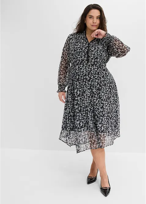Midikleid mit asymmetrischem Saum, bonprix