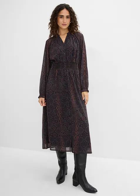 Chiffonkleid mit Frill-&Auml;rmeln, bonprix