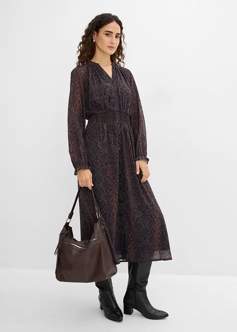 Chiffonkleid mit Frill-&Auml;rmeln, bonprix