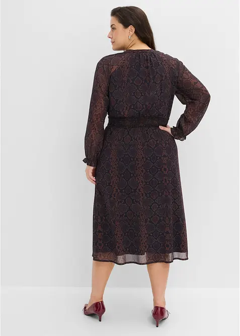 Chiffonkleid mit Frill-&Auml;rmeln, bonprix