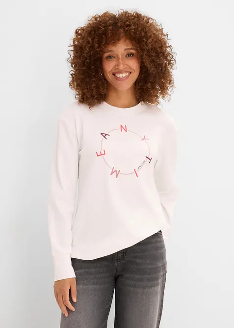 Langarmshirt mit schwerer Baumwolle, bonprix