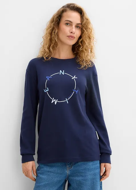 Langarmshirt mit schwerer Baumwolle, bonprix