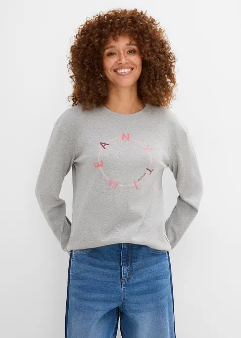 Langarmshirt mit schwerer Baumwolle, bonprix