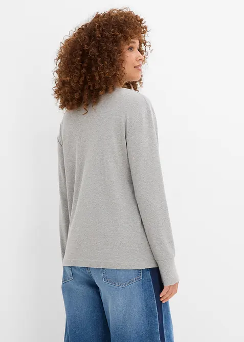 Langarmshirt mit schwerer Baumwolle, bonprix