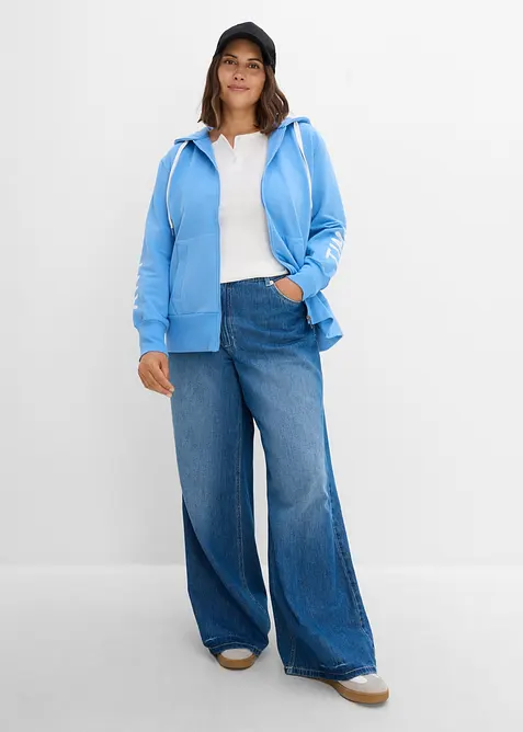 Sweat zipp&eacute; &agrave; capuche, bonprix