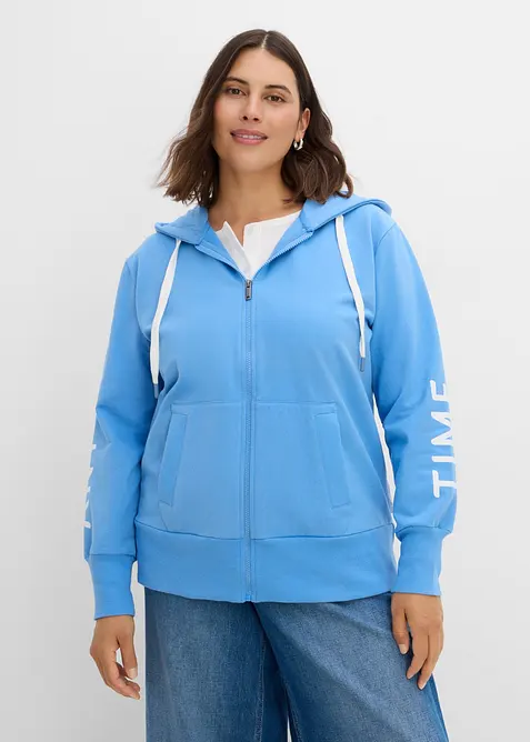 Sweat zipp&eacute; &agrave; capuche, bonprix