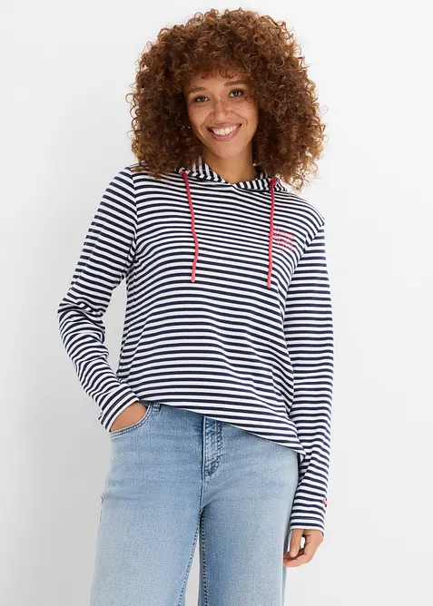 Interlock-Hoodie mit Bio-Baumwolle, bonprix