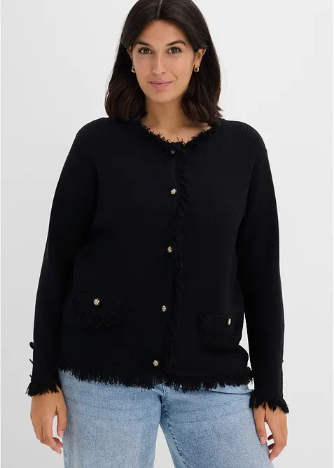 Strickjacke aus Boucl&eacute;, bonprix