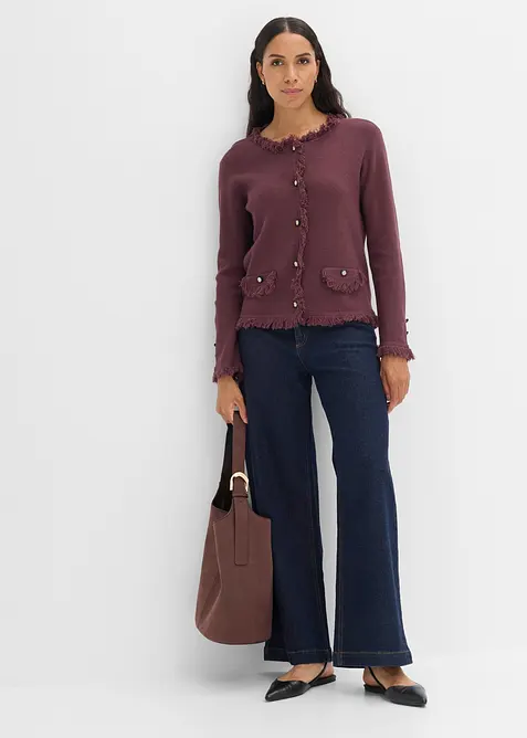 Strickjacke aus Boucl&eacute;, bonprix