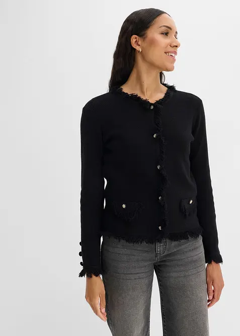 Strickjacke aus Boucl&eacute;, bonprix