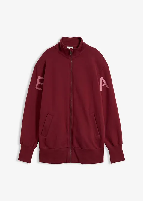 Sweat zipp&eacute; en coton extensible, bonprix