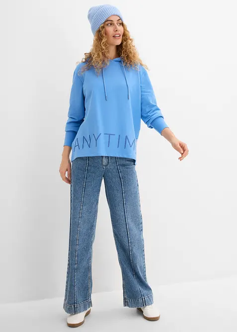 Sweat &agrave; capuche en coton extensible, bonprix
